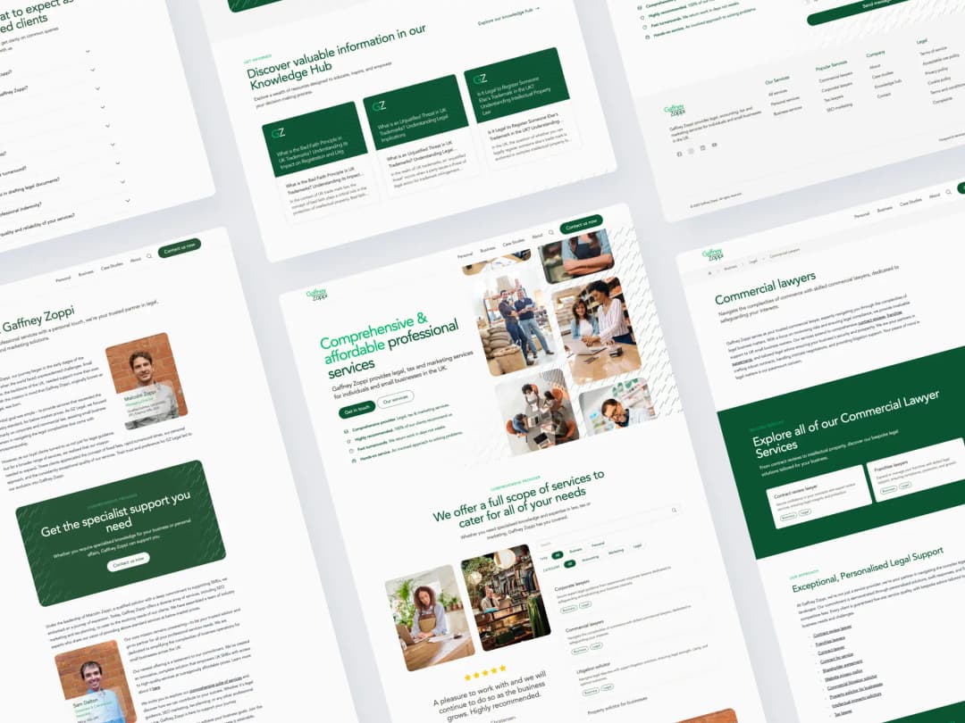 Cover image for Gaffney Zoppi website and branding project